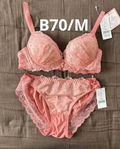 チュチュアンナ　運命のブラ ピンクオレンジ　レース　ブラセット B70/Mのサムネイル