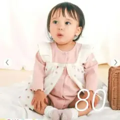 SLAPSLIP ロンパース いちご 80 ピンク 美品のサムネイル