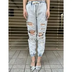 【3月末削除予定‼️】美品 EGOIST ダメージジョガーパンツ 春夏コーデ