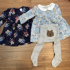 ベビーギャップ　ワンピース/インナー/くまちゃんタイツ