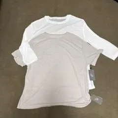 by LEGNA ホワイト サイドスリット 長袖Tシャツ F