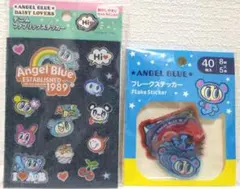 Angel Blue デニムファブリックステッカー・フレークステッカーセット