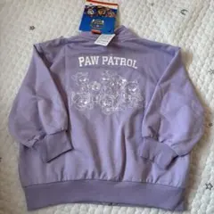 【新品未使用】100 パウパトロール ジップパーカー 紫 パープル スカイ