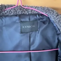 CYNICAL ブラック ダッフルコート フード付き