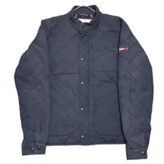 い*き様 トミーヒルフィガー キルティングジャケット 中綿 ロゴ刺繍 US古着z