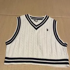 U.S. POLO ASSN. ケーブルニットベスト F