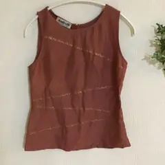 新品タグ付き シルク ブラウス ノースリーブ KHANH SILK Sサイズ