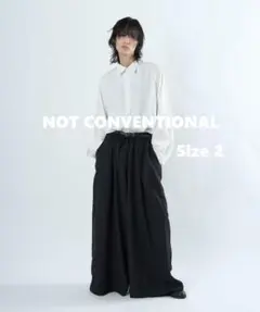 NOT CONVENTIONAL T/R 袴パンツ ブラック サイズ2のサムネイル