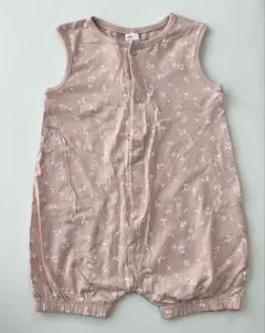 H&M 花柄ロンパース 85cm 12-18M ピンク