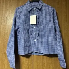 nugu チェックシャツ フリル