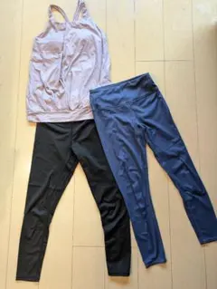 ヨガウェア3点セット（タンクトップ・レギンス）