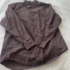 IZOD レッド系チェック柄長袖シャツ