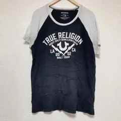 TRUE RELIGION 【XXL】ラグラン Tシャツ ロゴT 夏服 ブラックのサムネイル