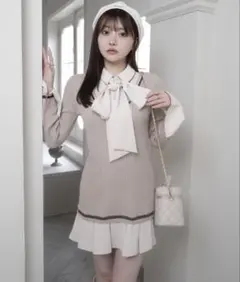 こた様専用 LIP SERVICE シャツドッキングプリーツワンピース