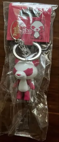 【新品未使用】パンクパンダ フィギュア キーチェーン　白ピンク