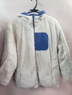 CORISCO フリースジャケット リバーシブル　フード付き クリーム色