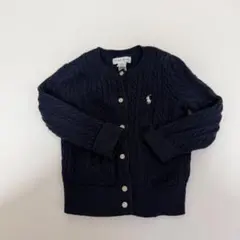 【美品✨】ポロラルフローレン ケーブルニット カーディガン 丈短 ポニー刺繍 紺 ポロラルフローレン ケーブルニット カーディガン 丈短 ポニー刺繍 紺