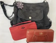 Coach おでかけセット ショルダーバッグ ポーチ 財布の3点セット