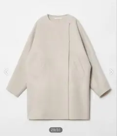 定価 ¥88,000 ハウスオブロータス　ノーカラーバレルラインリバーコート