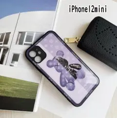 iphone12miniケース　カバー　背面強化ガラス 　璃熊