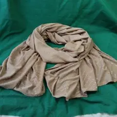 美しい❗サラサラ刺繍ストールベージュ