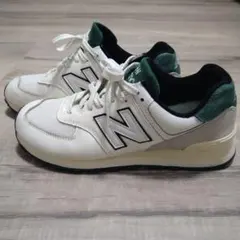 New Balance574 スニーカー ホワイト/グリーン