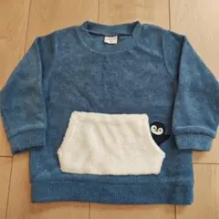 アカチャンホンポ シンプルフリー ペンギン トレーナー 90 青