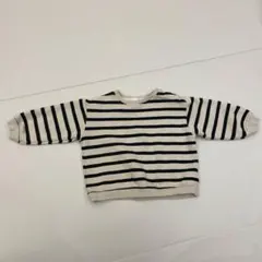 ZARA ストライプ 裏起毛トレーナー 74cm