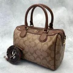 COACH コーチ ショルダーバッグ PVC 2way クロスボディ ブラウン
