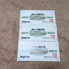 [匿名配送]Right-on 株主ご優待券 3,000円分 ライトオン