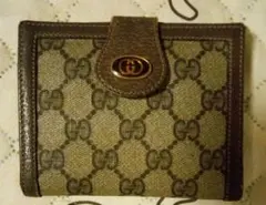 Gucci GGパターン 二つ折り財布 ブラウン