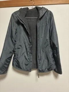 グレー フリース裏地 ジャケットパーカー　リバーシブルタイプ