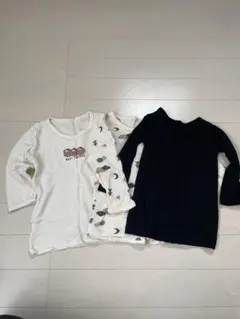 ベビー肌着 3枚セット アイボリー ネイビー