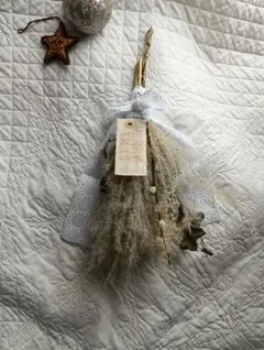 weekendsaleドライフラワー　スワッグ　ホワイト　レース　Xmas✙☆