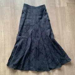 早い者勝ち　JUSGLITTY 黒 ラメフレアロングスカート サイズ1