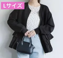 cocaソフトスウェット異素材フリルノーカラー/Lのサムネイル