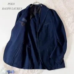 美品ꕥポロラルフローレン デニムテーラードジャケット インディゴ 背抜き 3B