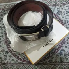 お値下げ　LACOSTE レザー ベルト ブラック×ブラウン