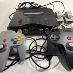 Nintendo64 本体セット コントローラー2個 振動P付 動作品