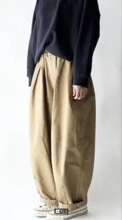 HARVESTY/ハーベスティ チノクロスサーカスパンツ カーキベージュ 1