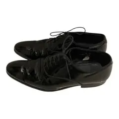 美品　ナノユニバース　ブラックエナメルシューズ