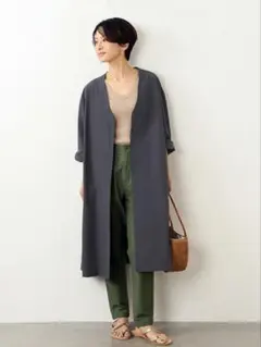 JOURNALSTANDARD relume ノーカラーコート グレー