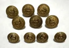 HOLLAND&SHERRYエンブレムデザイン ゴールドボタン 022