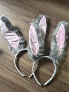 ウサギの耳ヘッドバンド 2個セット