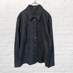 11600 DAKS（ダックス） 刺繍ブラウス シャツ トップス 黒 L 日本製