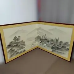 と*つ様 ☆ 茶席用 三分割 置床用屏風 ☆ 屏風のみ☆ 中古品 ☆ 送料