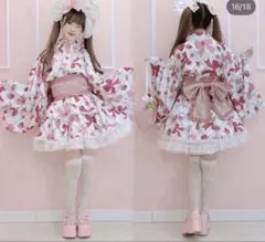 まゆろん　しまむら　アベイル　浴衣と帯のセット に*可様 アベイル まゆろんコラボ 浴衣 4L ‼️帯無し‼️ - メルカリ