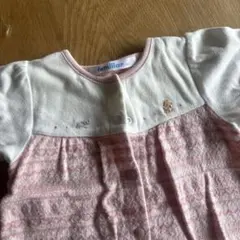 familiar ボタン付きロンパース 60