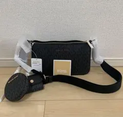 MICHAEL KORS ブラック ショルダーバッグ　シグネチャー柄