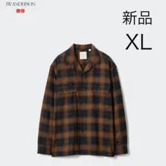 ユニクロJW ANDERSON ブラッシュドコットンオーバーサイズシャツ XL茶